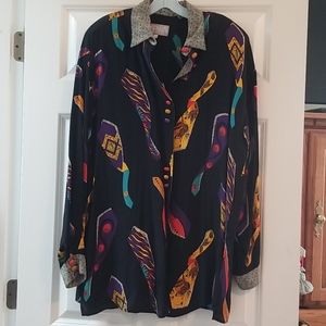 Vintage printed button down